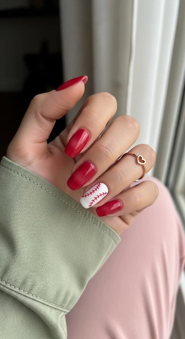 28 Cute & Sporty Baseball Game Nail Ideas for 2026 ⚾