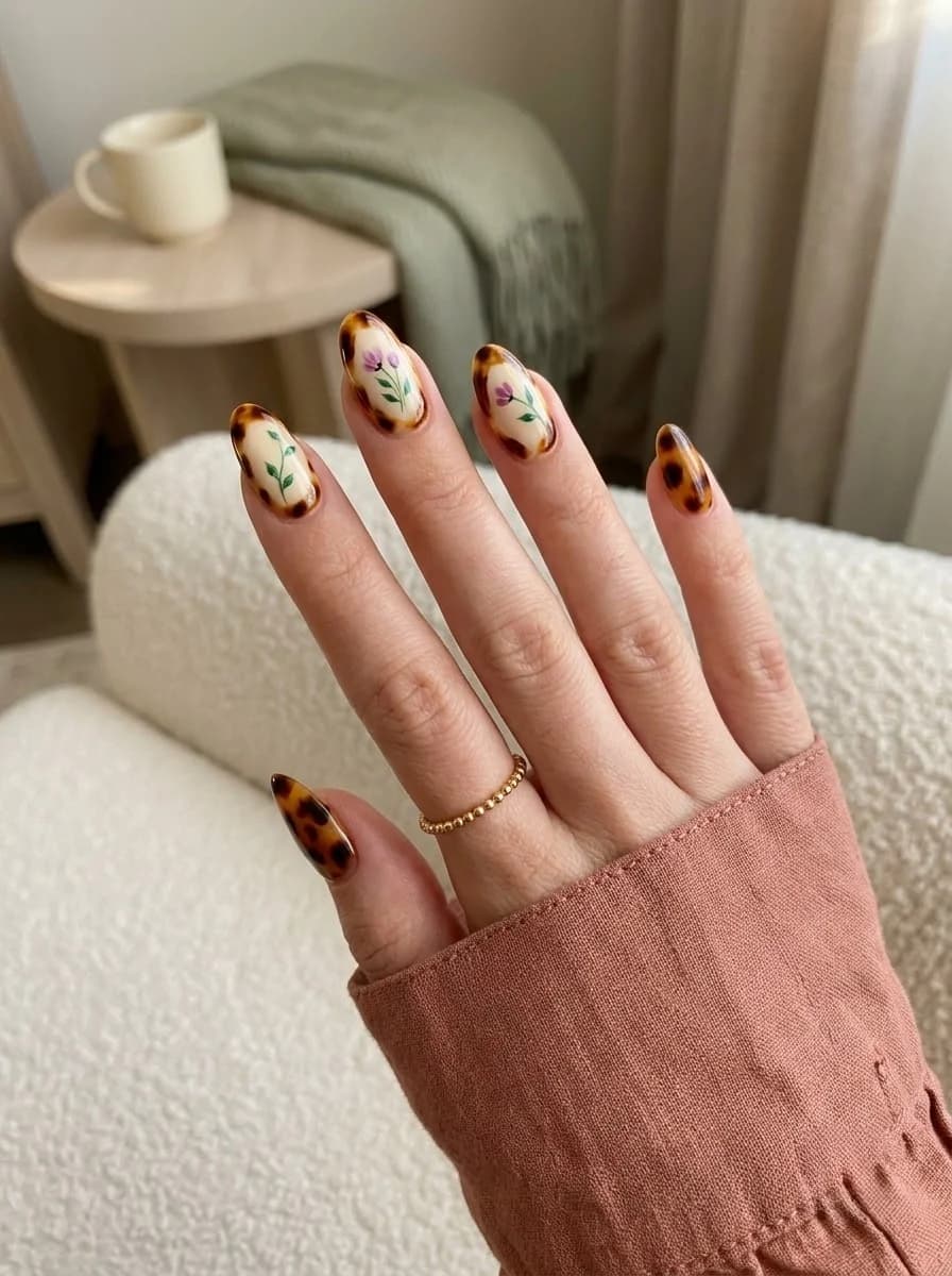 28 Chic & Unique Tortoiseshell Nail Art Ideas That Are Not Just Amber and Brown