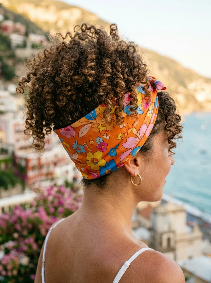 Boho Curls: Psychedelic Print Headband
