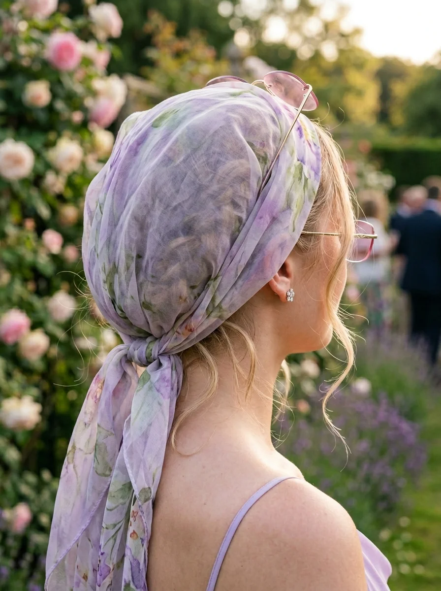 Lavender Fields Forever: Floral Scarf Twist
