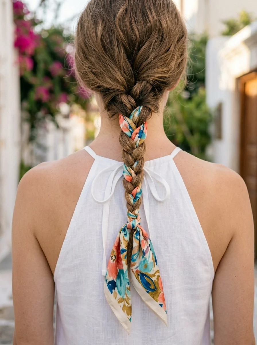 Braided Beauty: Scarf Accent Braid