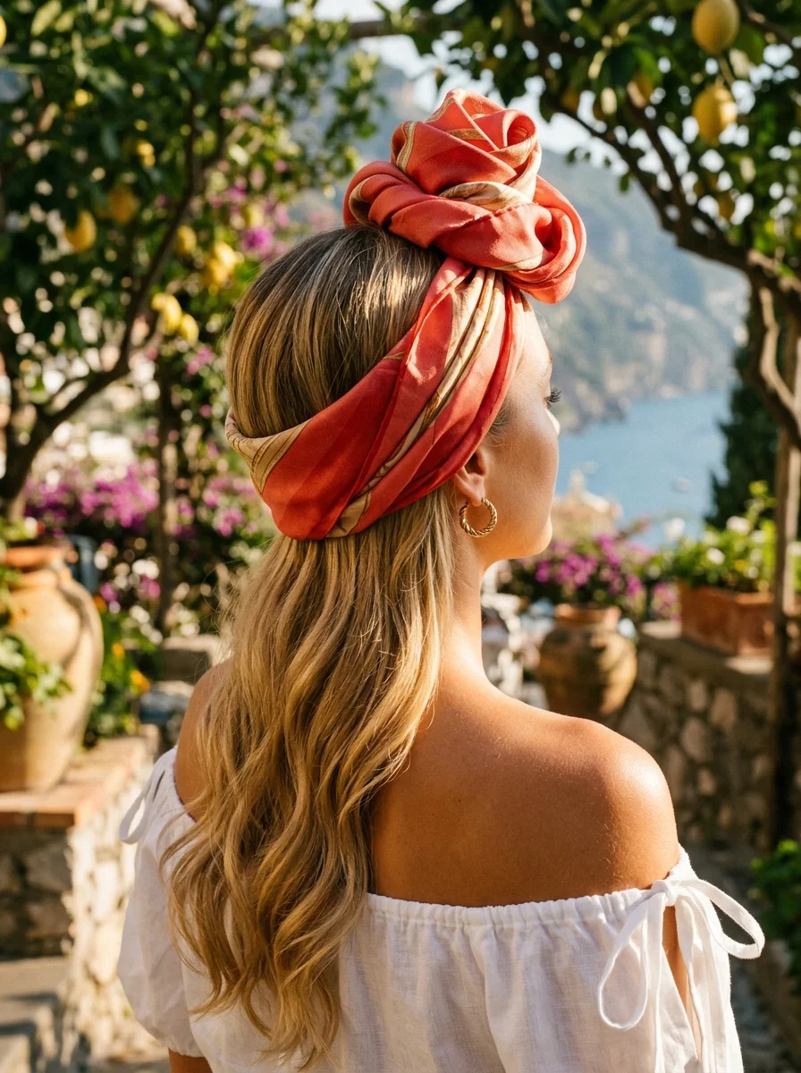 Retro Riviera: Silk Scarf Twist