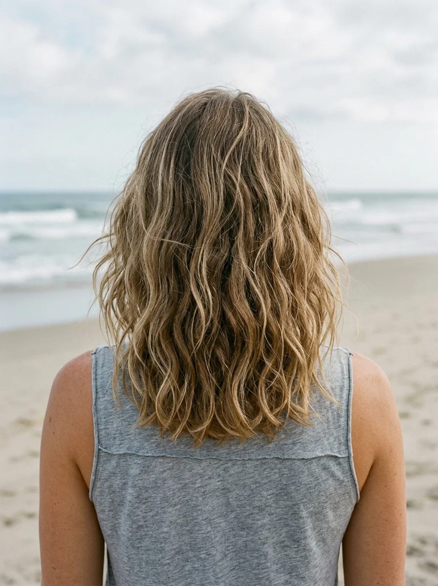 Effortless Beach Waves with Sun-Kissed Highlights