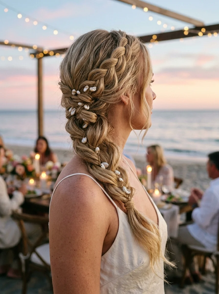 Boho Beach Braid with Seashell Accents