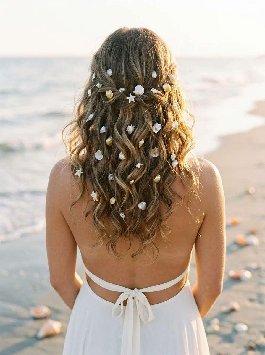 Beachy Waves with Seashell Accents