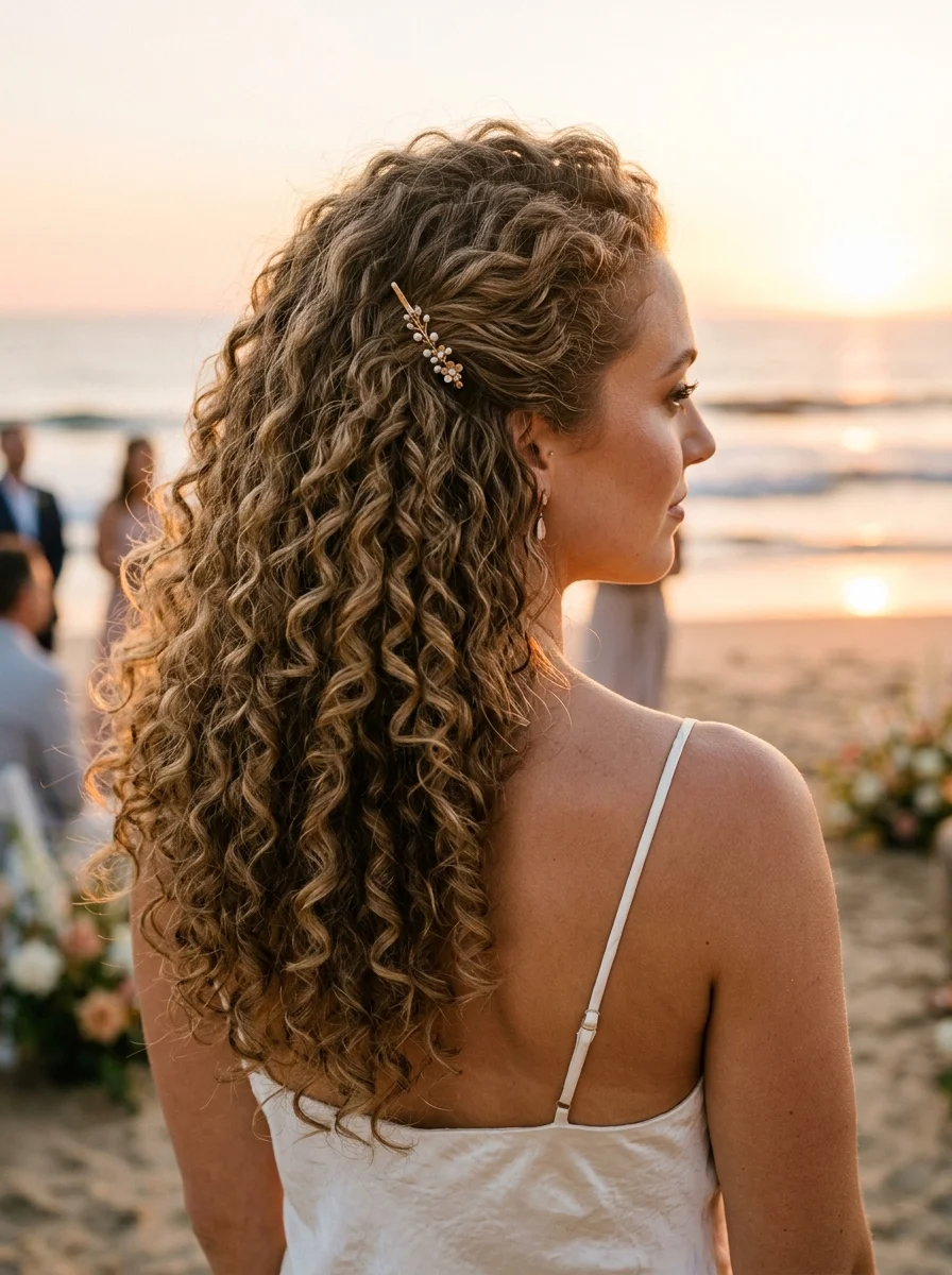 Romantic Beach Waves with a Twinkle