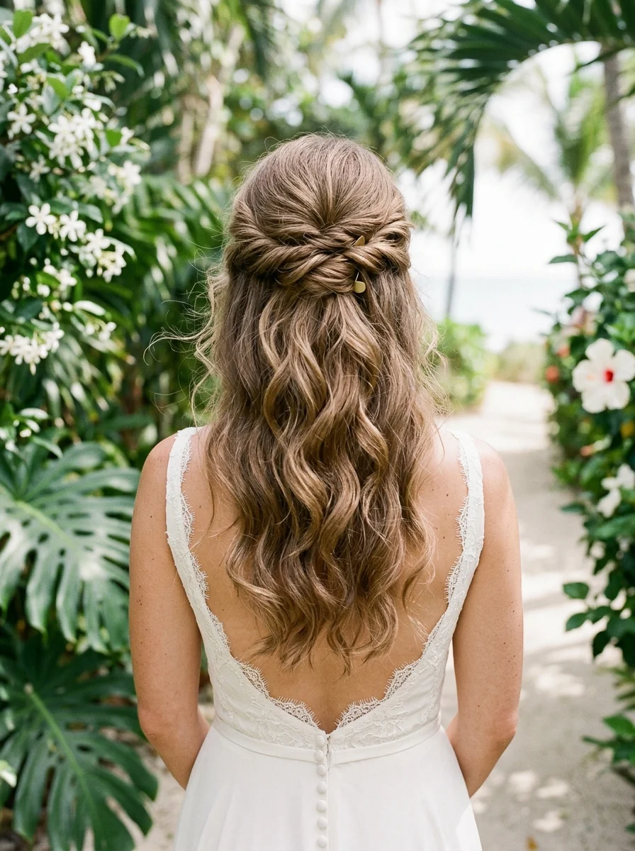 Twisted Half-Up, Half-Down Waves