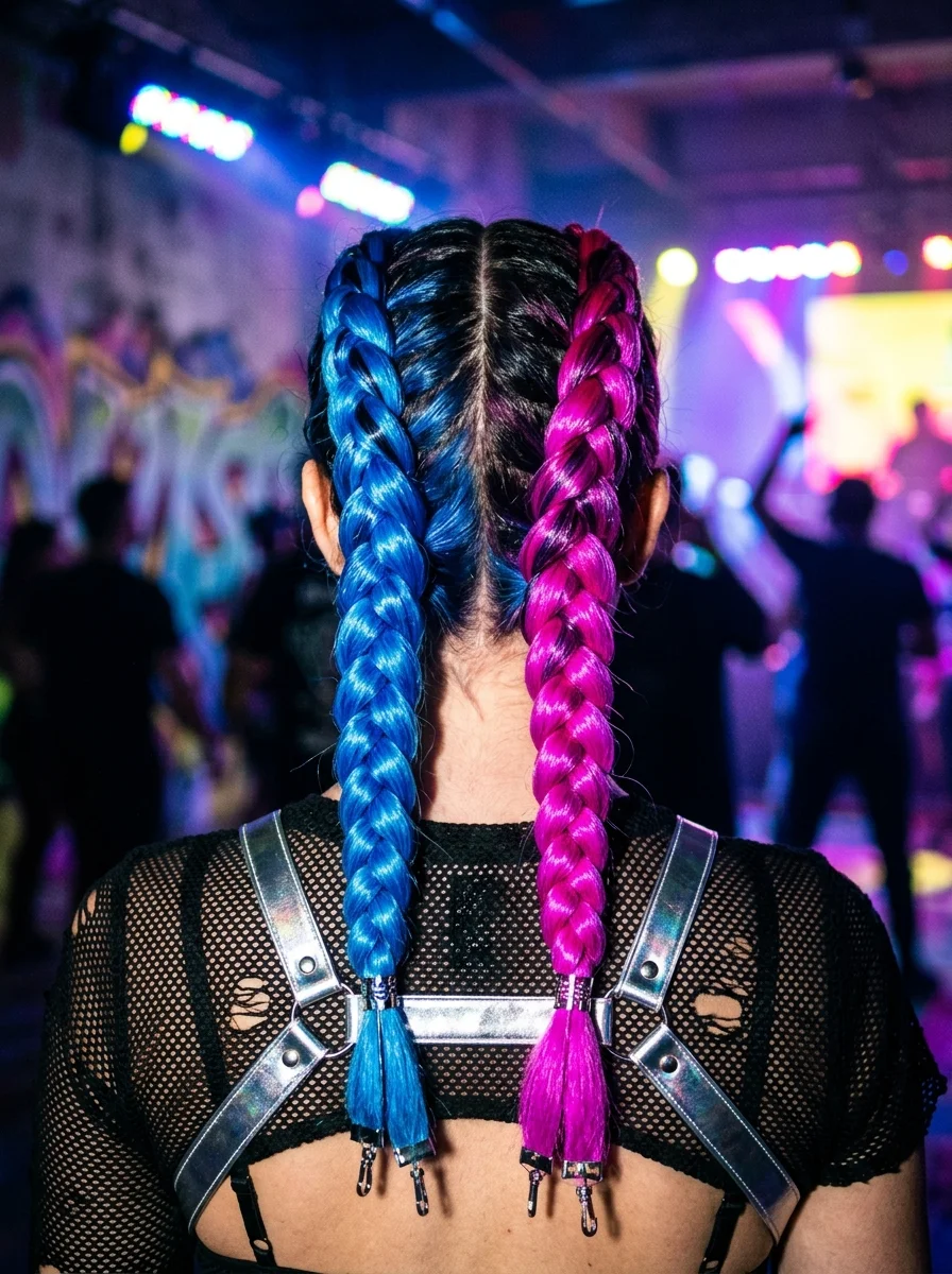 Electric Dual-Tone Warrior Braids