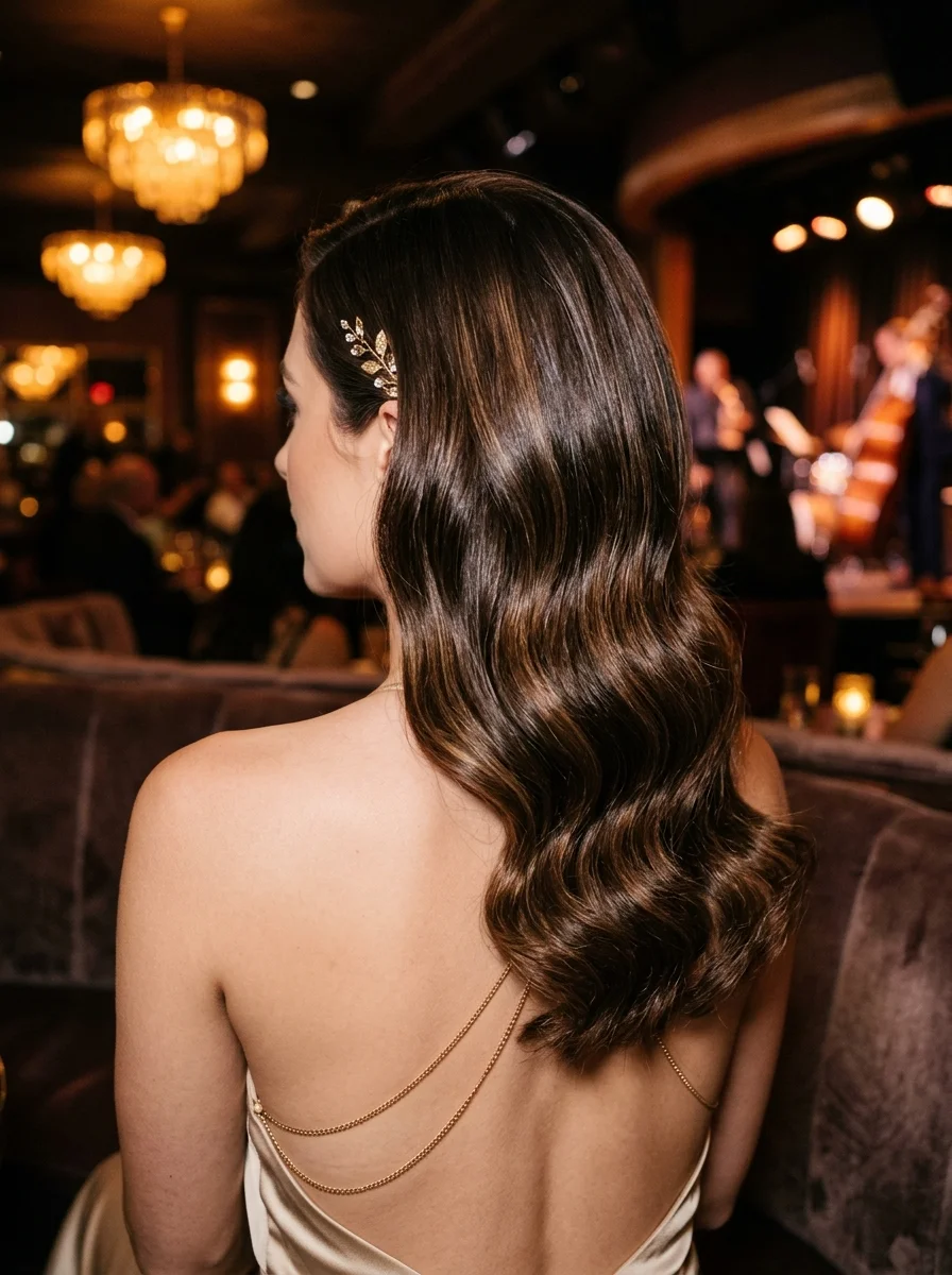 Hollywood Waves with a Vintage Vibe