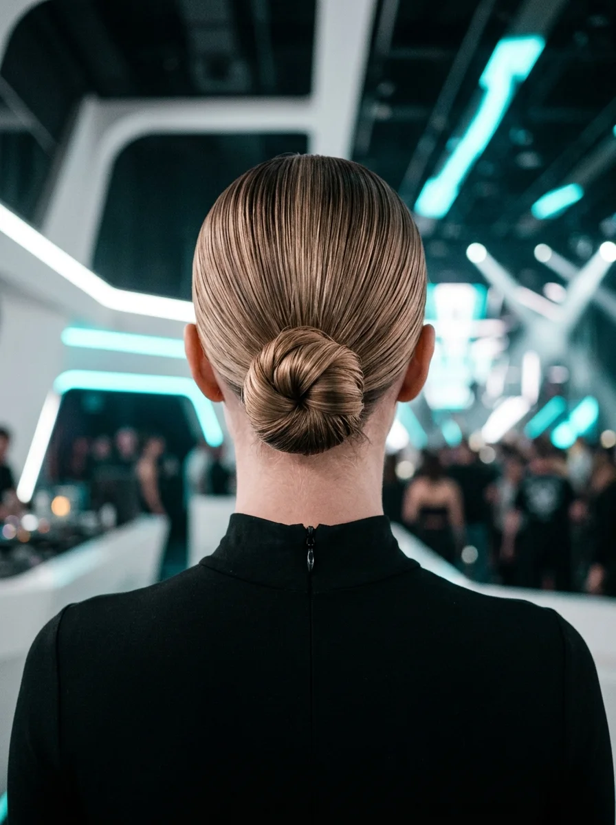 Sleek Low Twisted Chignon