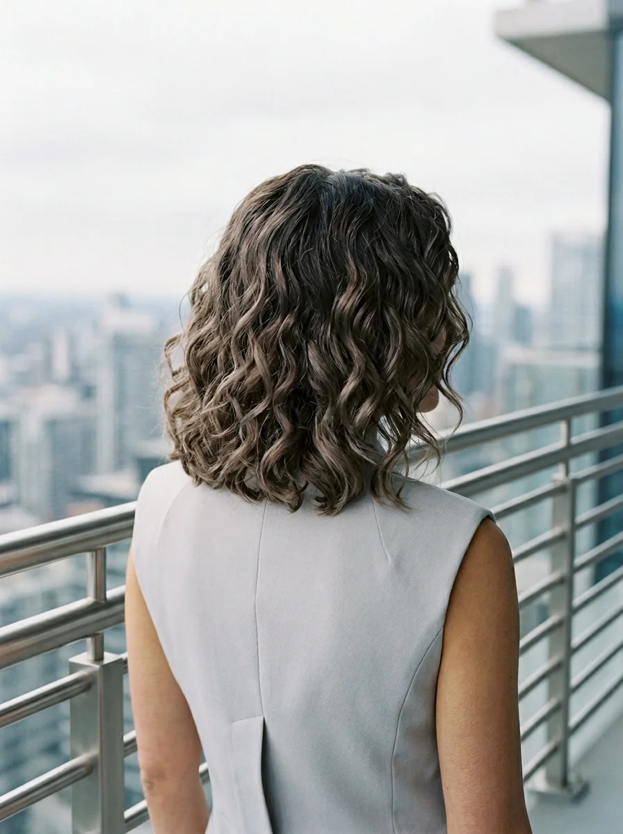 Effortless Textured Lob for Wavy Hair