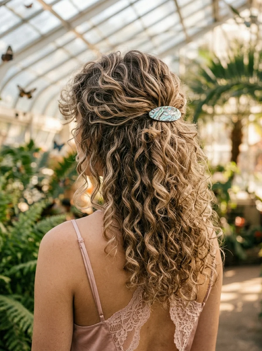 Boho Beachy Waves with Elegant Clip Accent