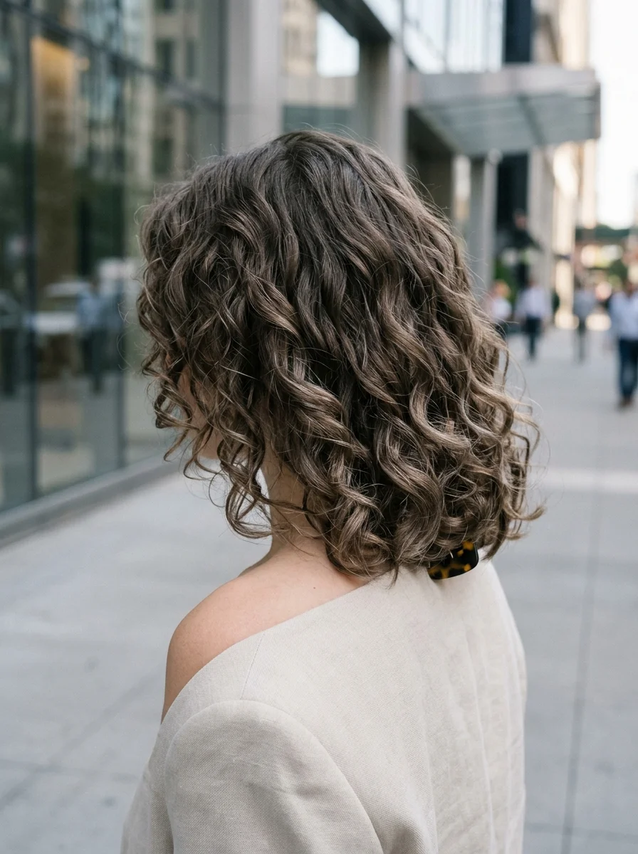 Effortless Mid-Length Curls with Subtle Layers