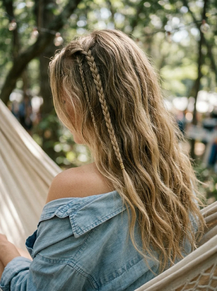Boho Braids with Golden Accents