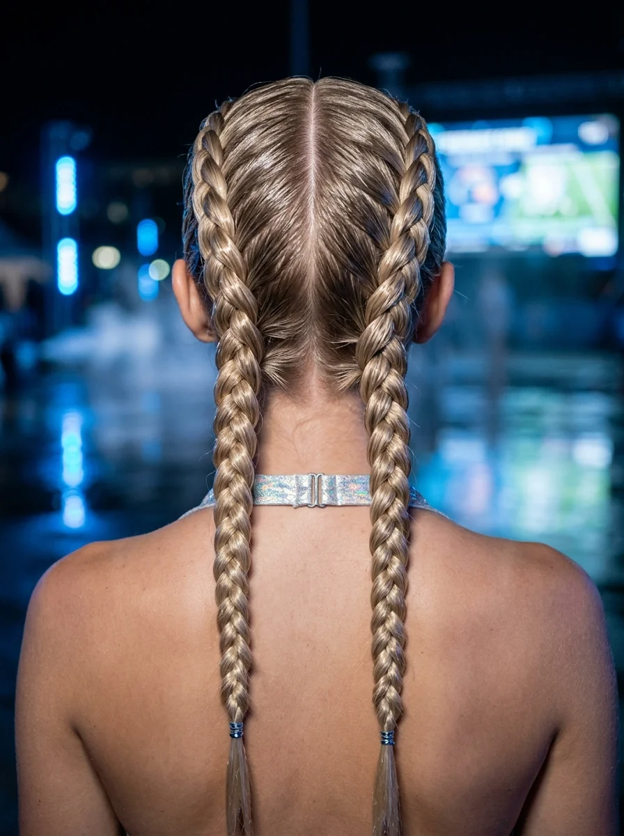 Sleek Classic Double Dutch Braids