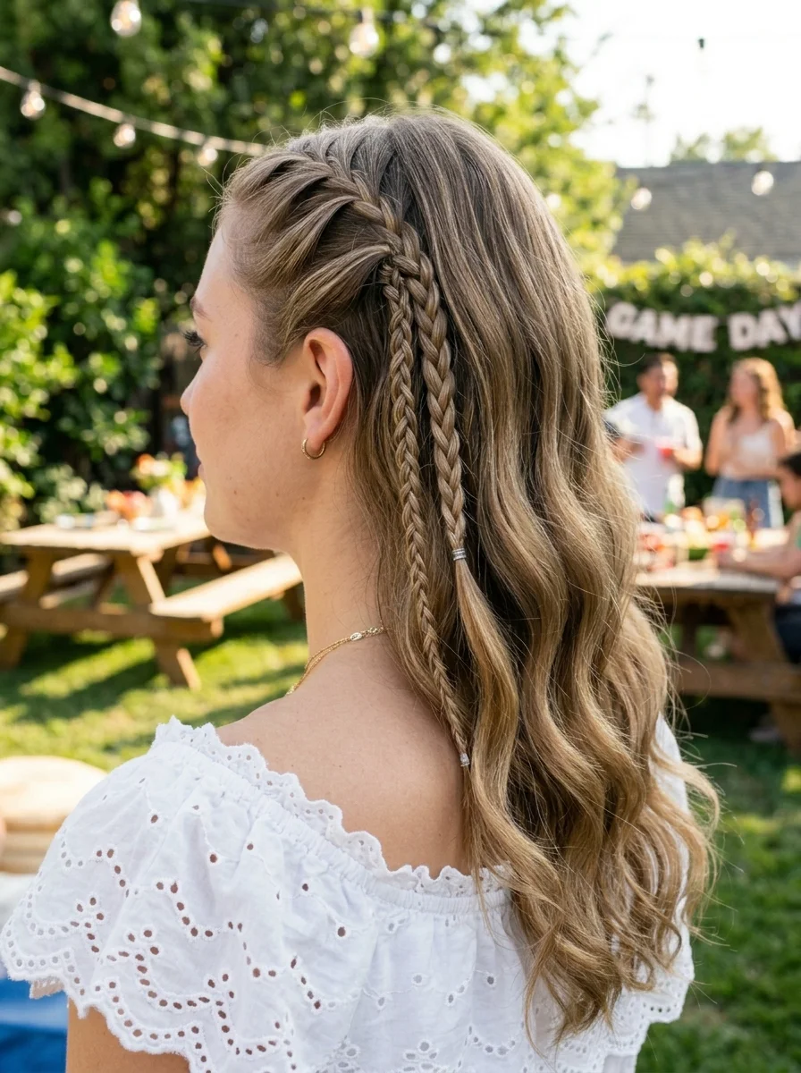 Side Braids with Loose Waves