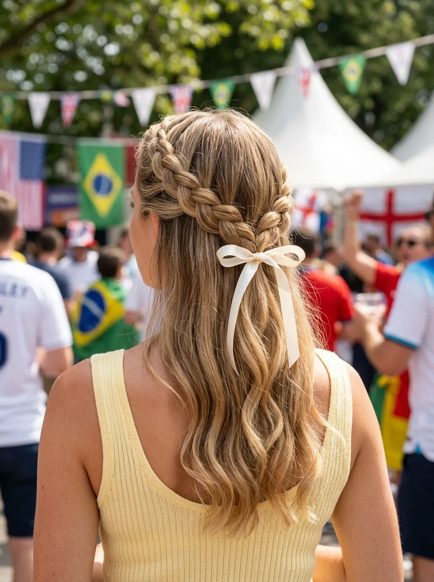Double Braids with a Ribbon Tie