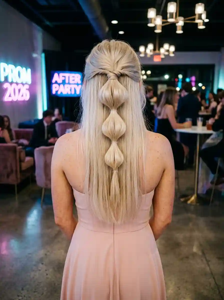 Elegant Bubble Braid with a Twist