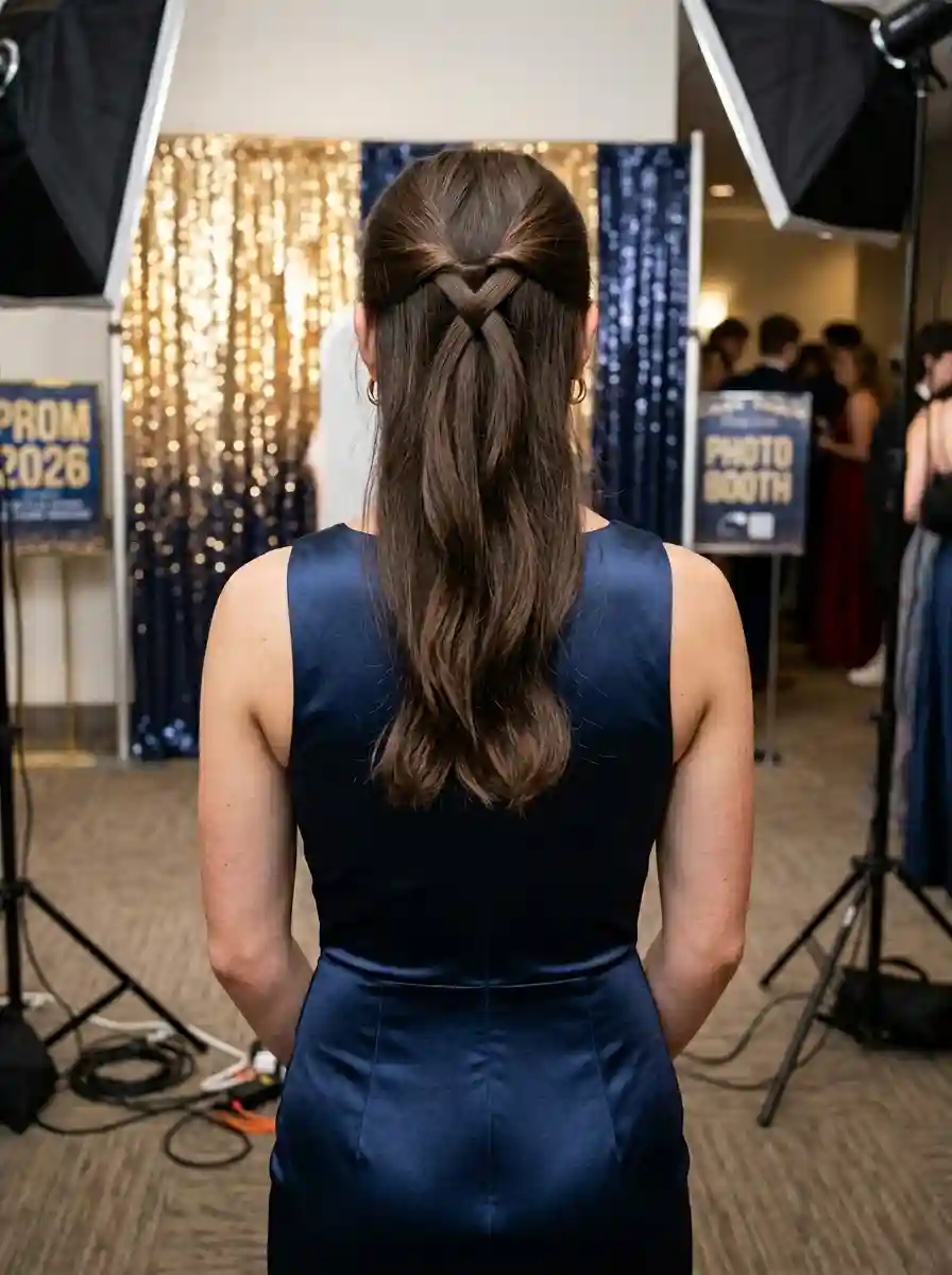 Twisted Heart Half-Up Ponytail