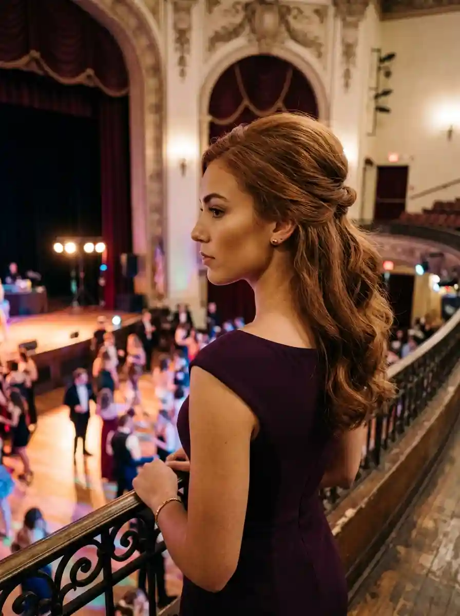 Elegant Twisted Half-Up with Soft Waves