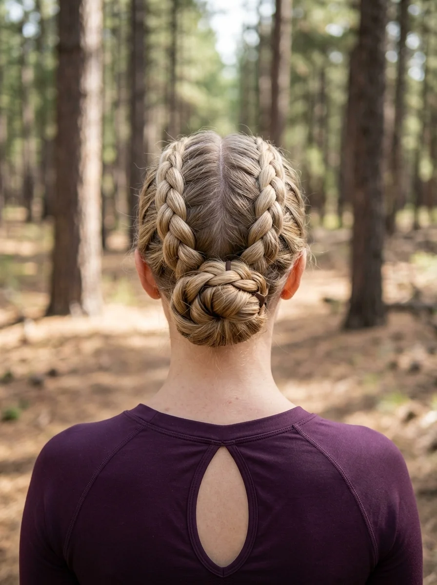 Double Braids into Low Twisted Bun