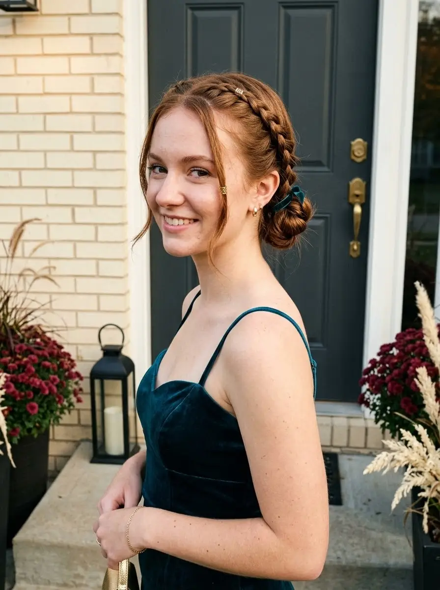 Braided Twin-Bun Updo