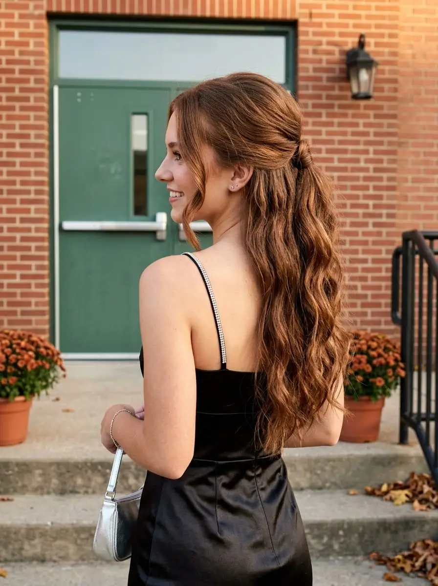 Long Half-Up Waves with Soft Face-Framing Pieces