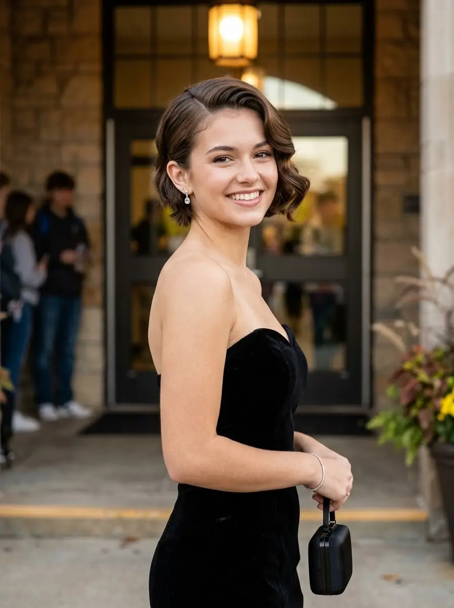 Side-Parted Wavy Bob