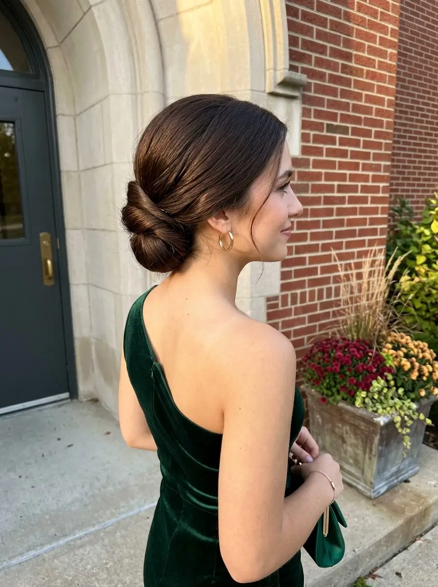 Polished Low Twisted Bun