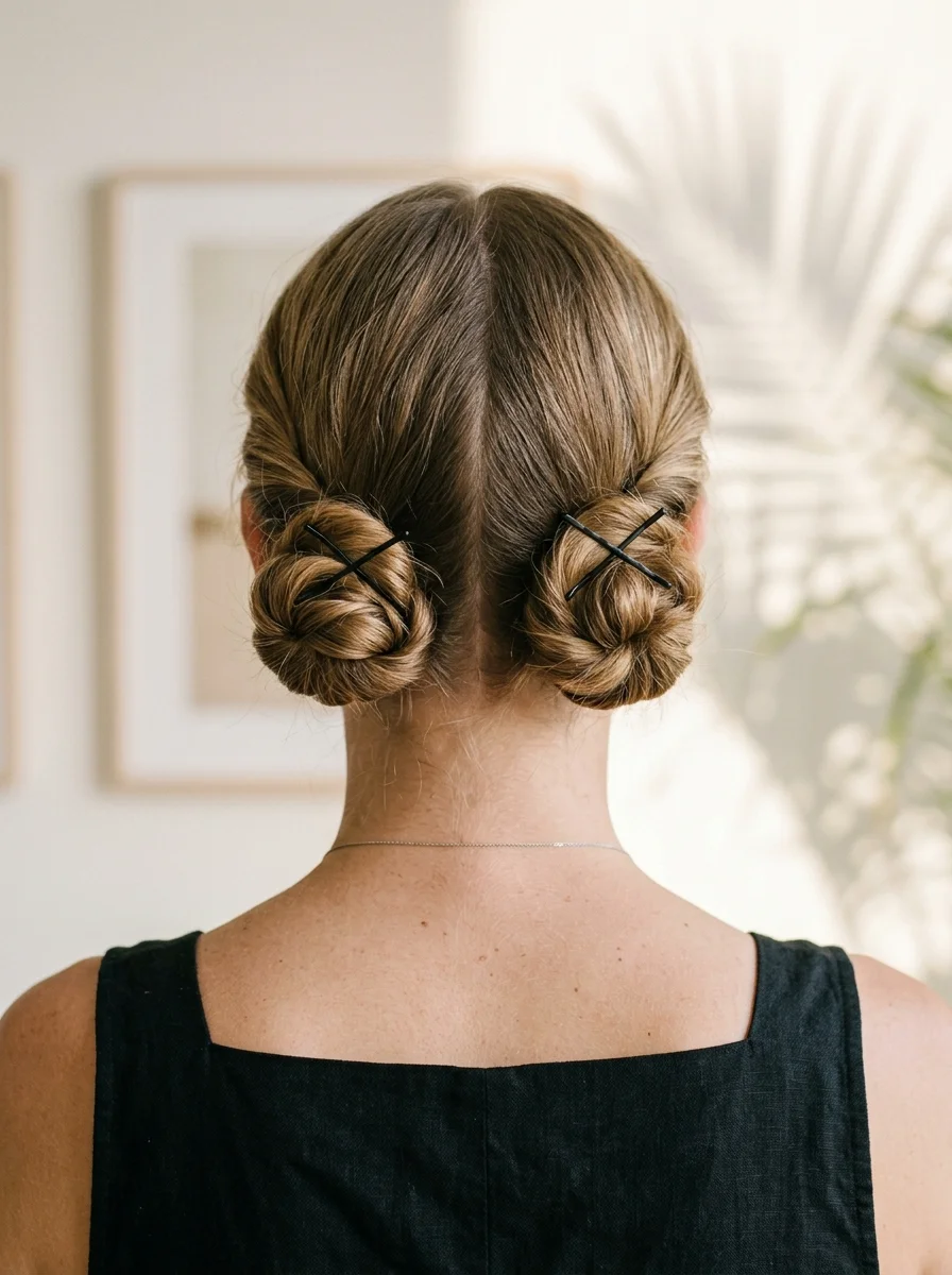 Chic Braided Double Buns