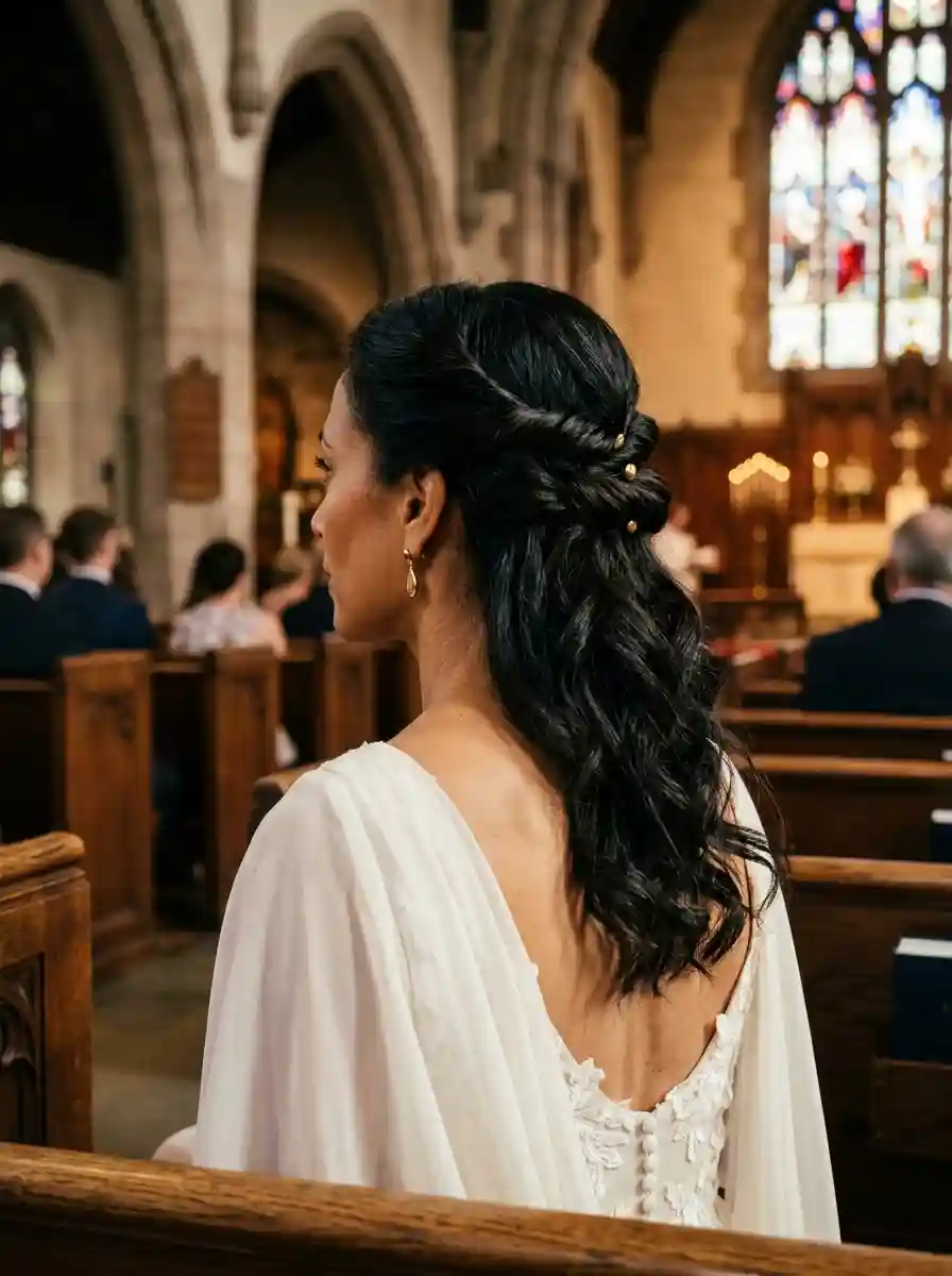 Twisted Half-Up with Loose Waves