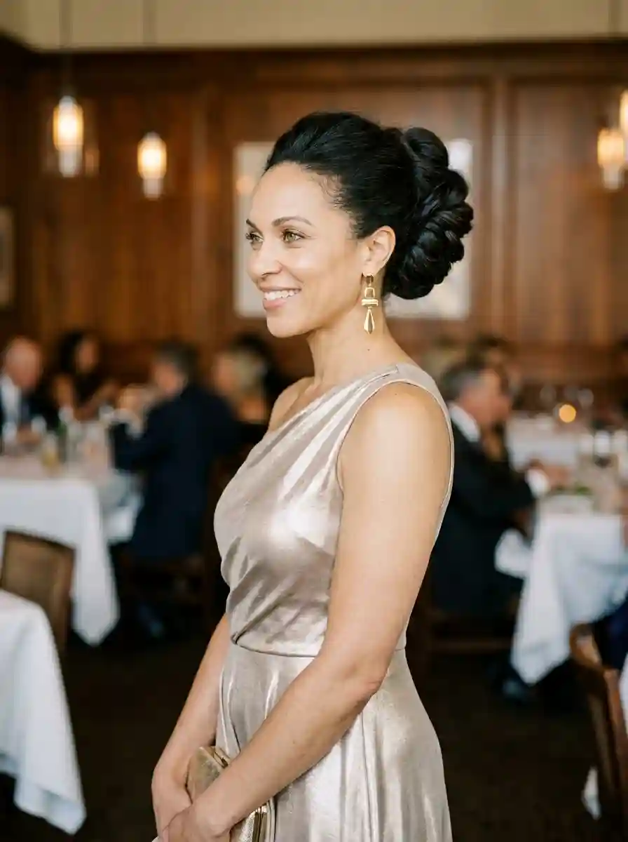 Elegant Twisted Updo for a Chic Mother of the Bride