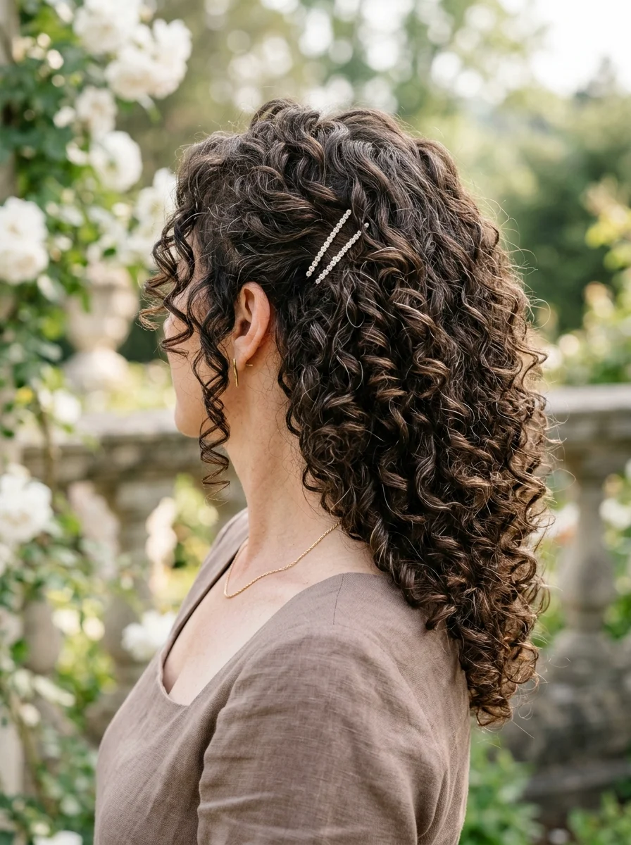 Sparkling Curls with a Touch of Glam