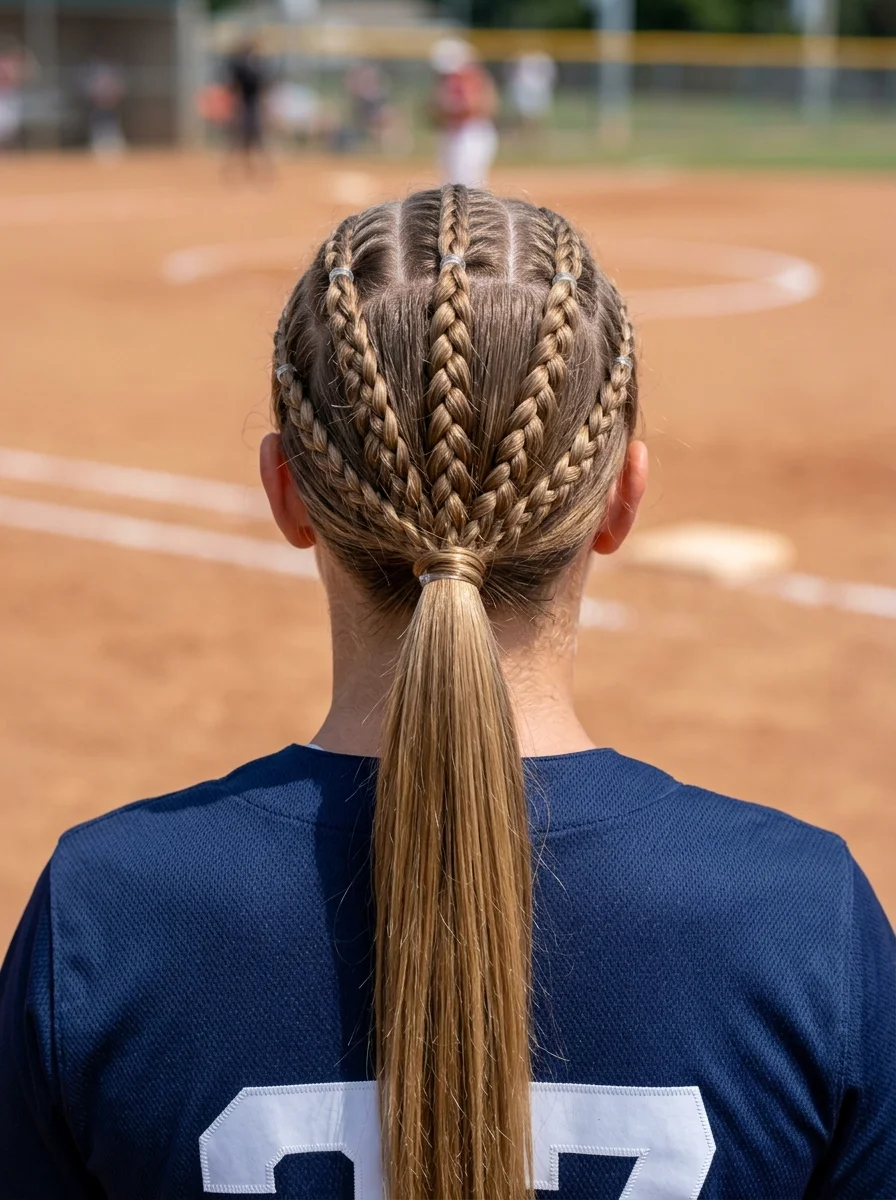 Game-Ready Dutch Braids Pony