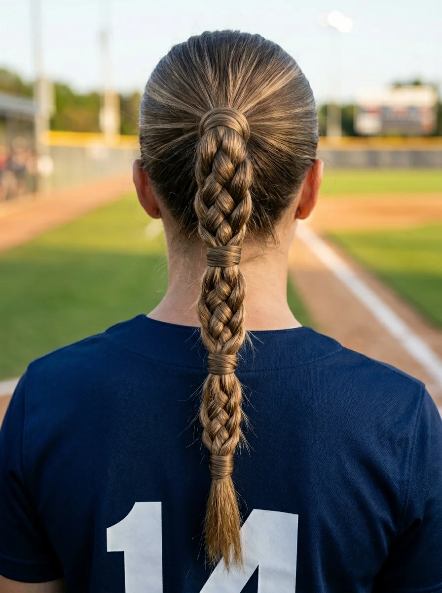 The Double-Wrapped Dutch Braid for Game Day