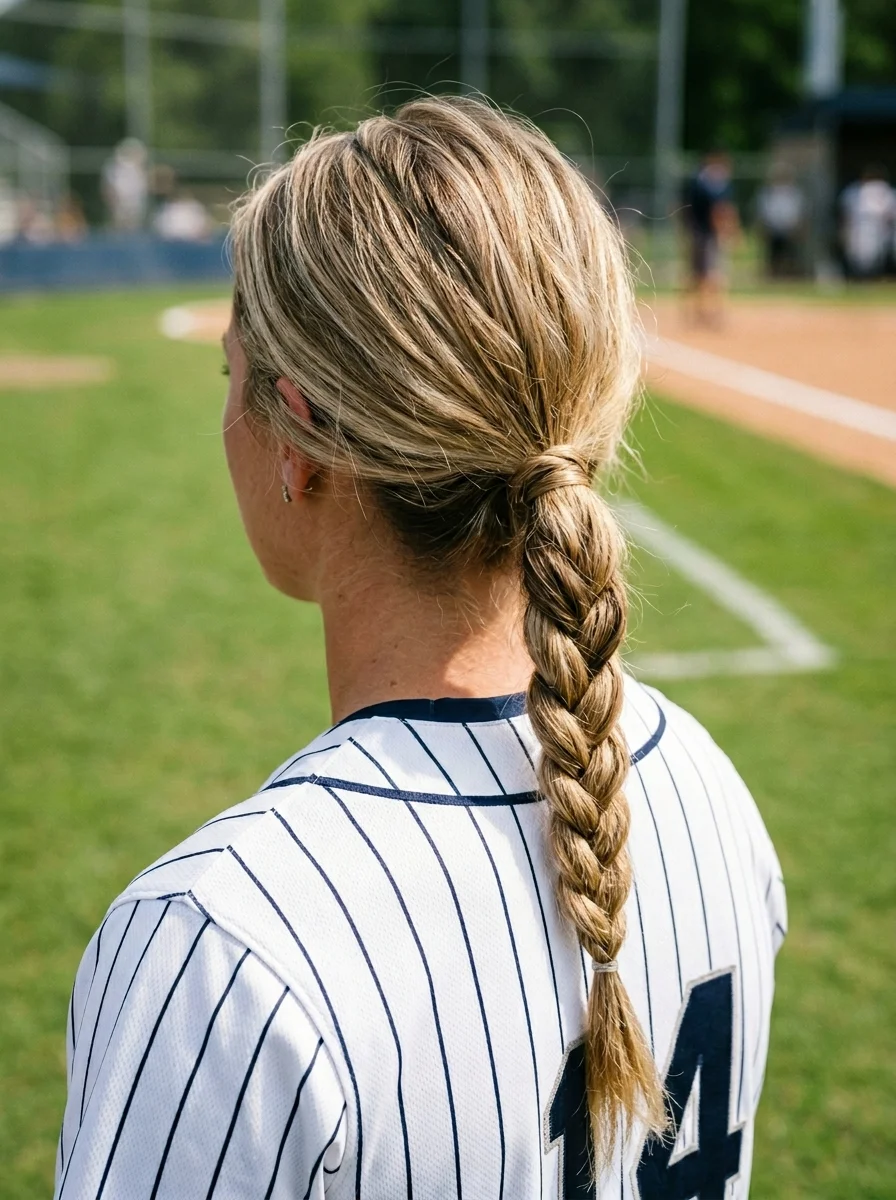 Sleek Low Ponytail Braid for Game Day