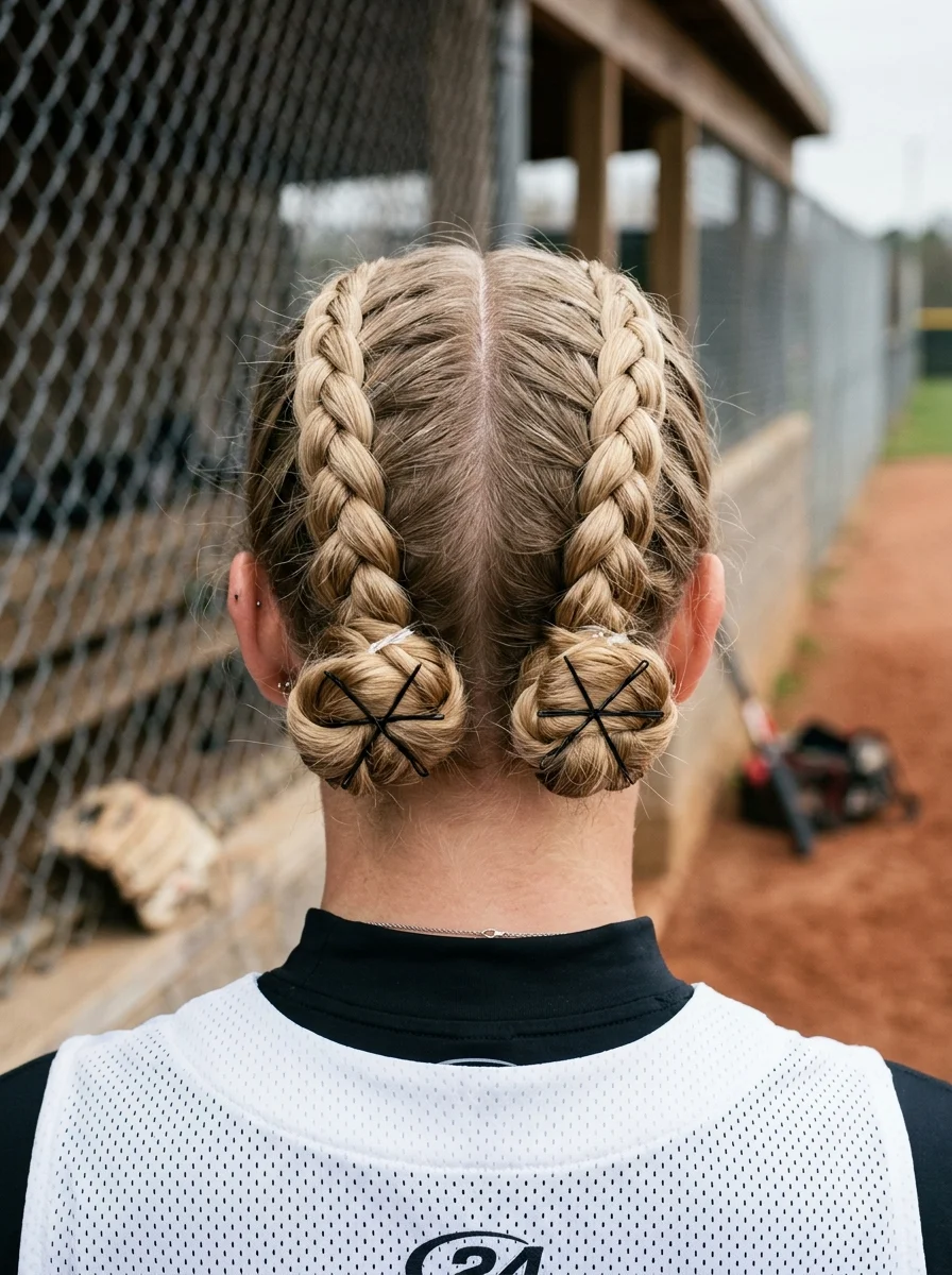 Double Dutch Braids with Twisted Buns