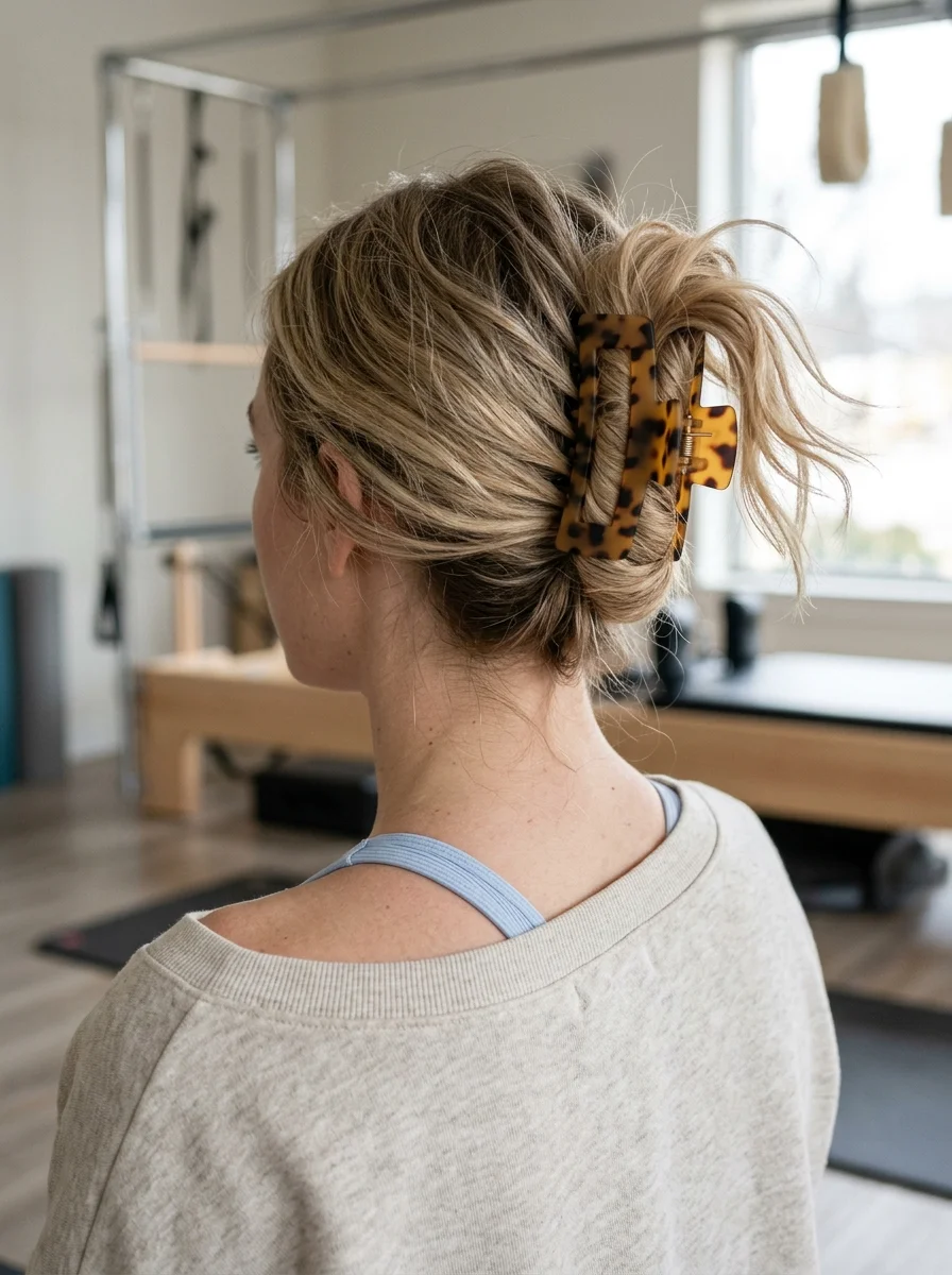 Chic Claw Clip Messy Bun