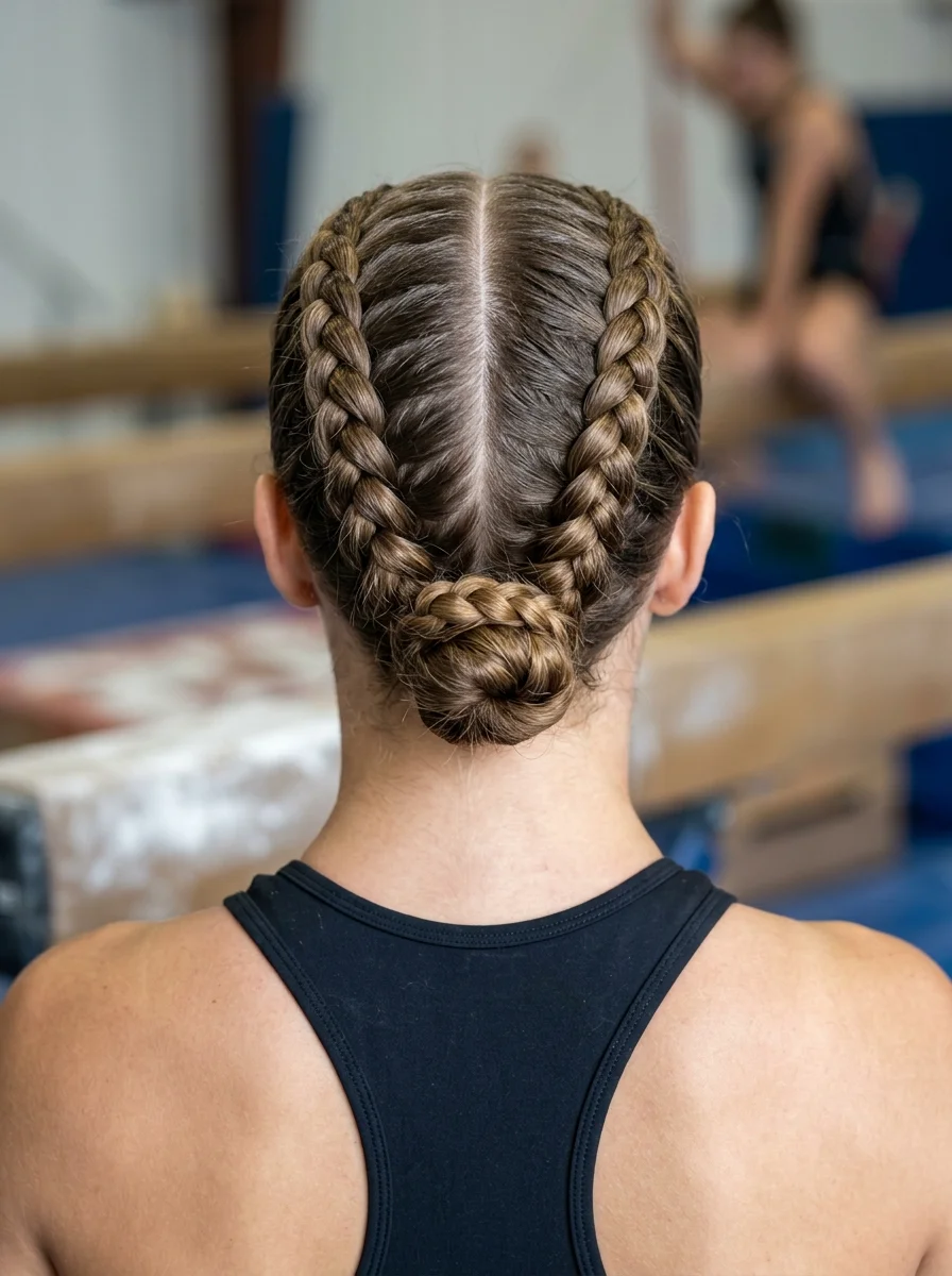 Double French Braids with a Twist