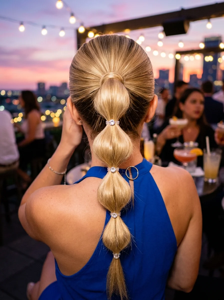 Sparkling Bubble Ponytail