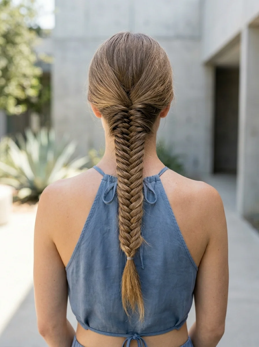 Chic Fishtail Braid with a Twist