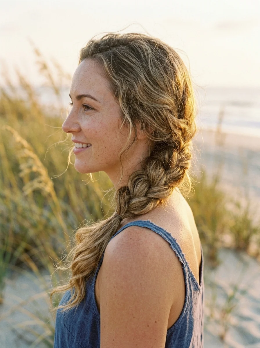 Beachy Wavy Side Braid