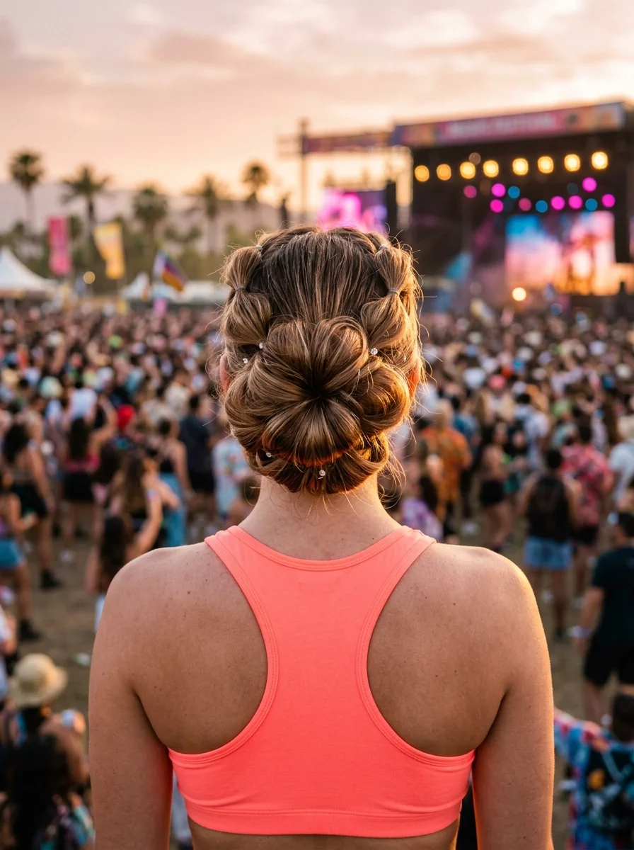 Festival Ready Braided Flower Bun