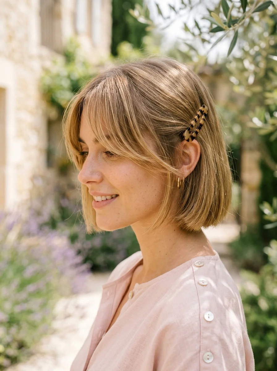 Effortless French Bob with Wispy Bangs