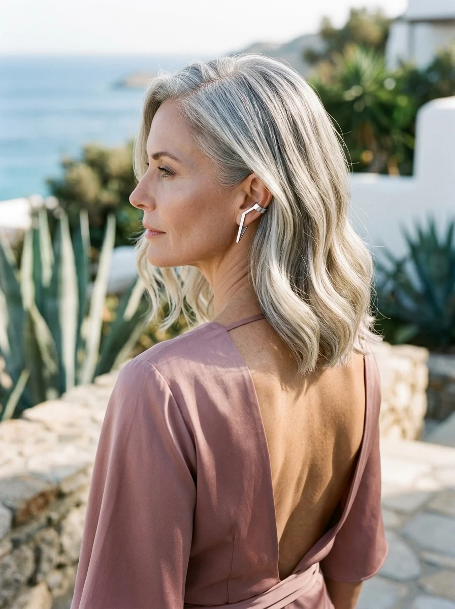 Soft Beachy Waves with a Glamorous Ear Cuff