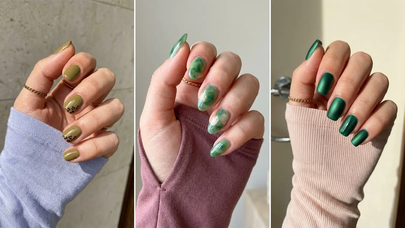 33 Green Fall Nails That Make Olive and Sage Feel So Chic