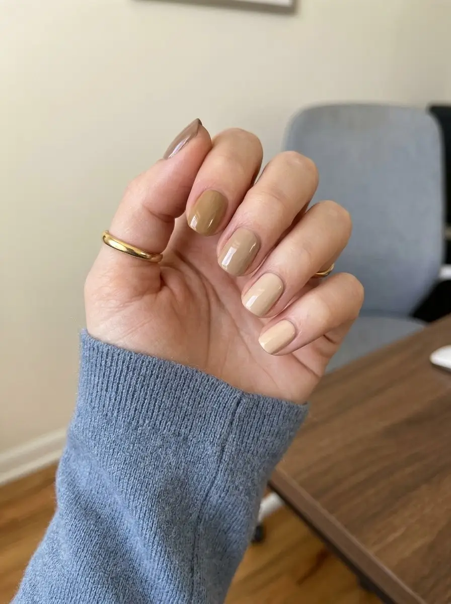 Soft Neutral Ombré Interview Nails