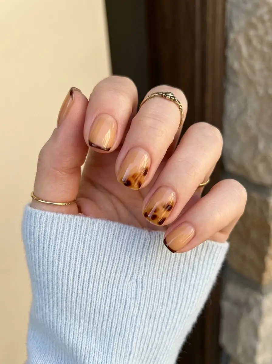 Tortoiseshell French Interview Nails