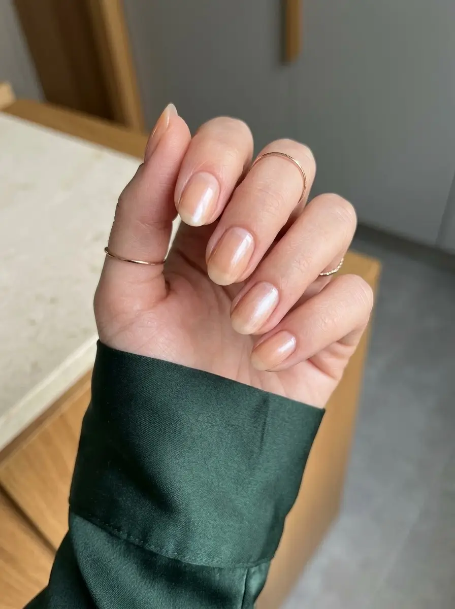 Pearly Nude Interview Nails