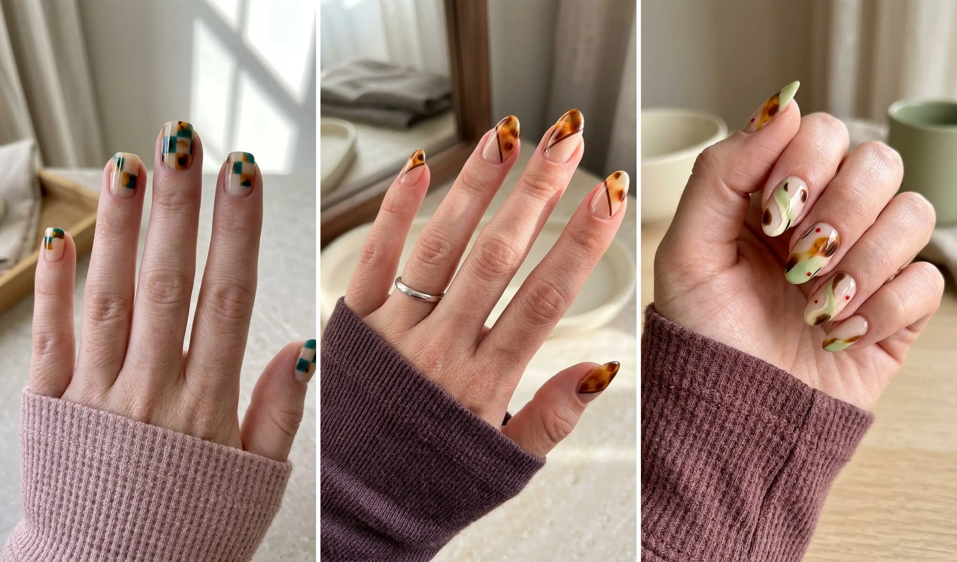 28 Chic & Unique Tortoiseshell Nail Art Ideas That Are Not Just Amber and Brown